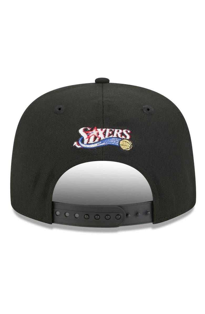 New Era Men's New Era Black Philadelphia 76ers 2025/26 Classic Edition Jersey Hook A-Frame 9FIFTY Snapback Hat, Alternate, color, 