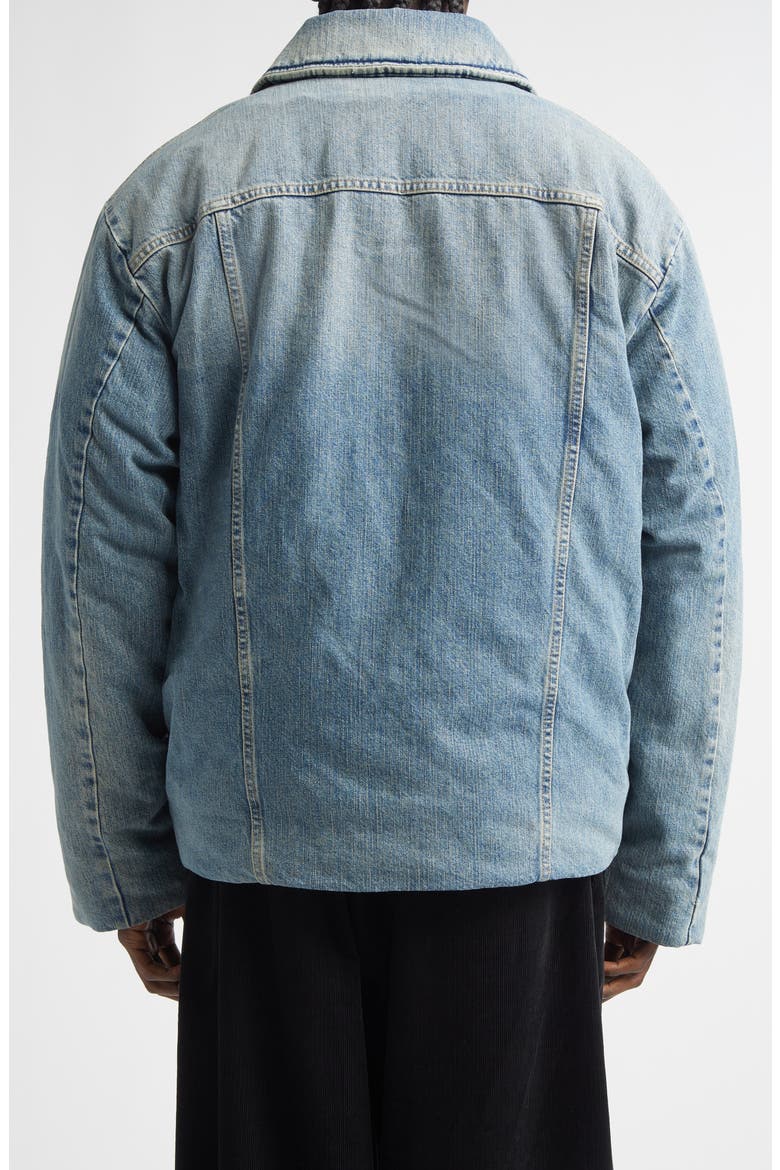 Padded Denim Jacket, Alternate, color, BLUE