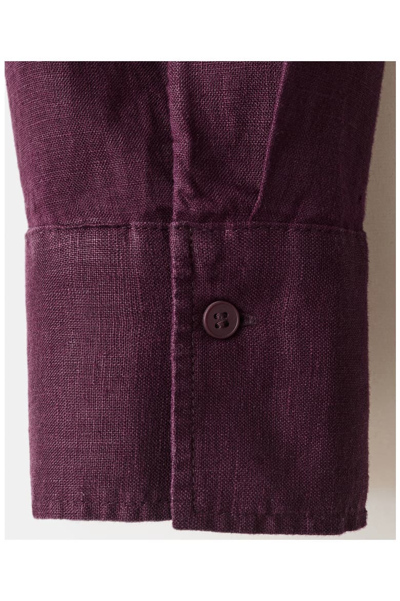 Linen Button-Up Shirt, Alternate, color, DARK PURPLE
