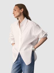 The Fold Claudia Cotton Blend Long Sleeve Shirt
