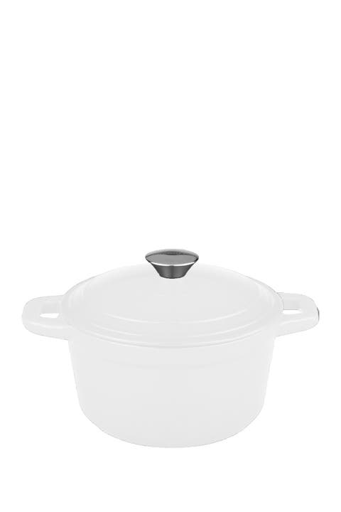 White Neo 3 Qt Cast Iron Covered Dutch Oven