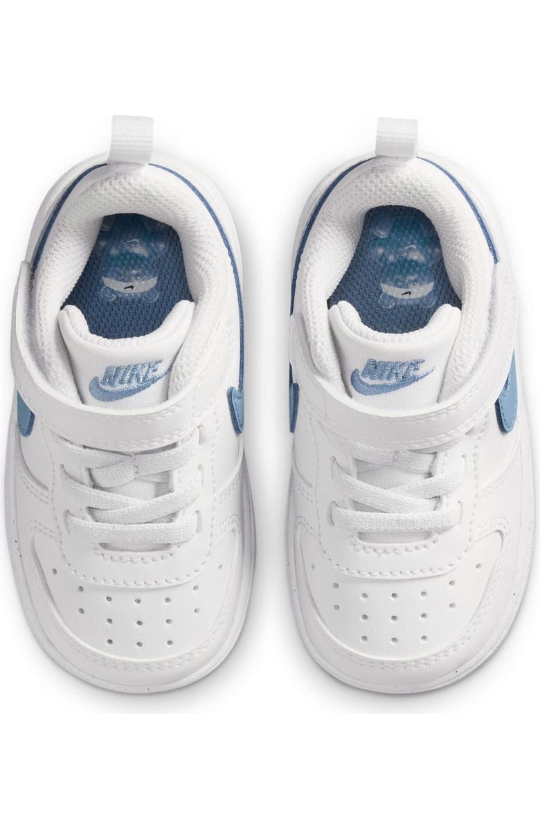 Nike Kids' Court Borough Low Sneaker, Alternate, color, White/ Work Blue