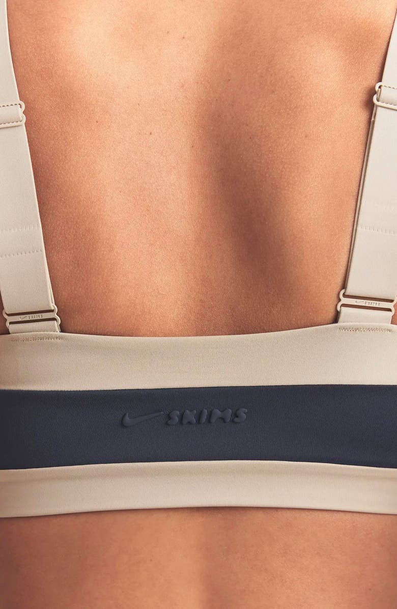 NikeSKIMS Straight Neck Sports Bra, Alternate, color, Deep Royal/ Stone