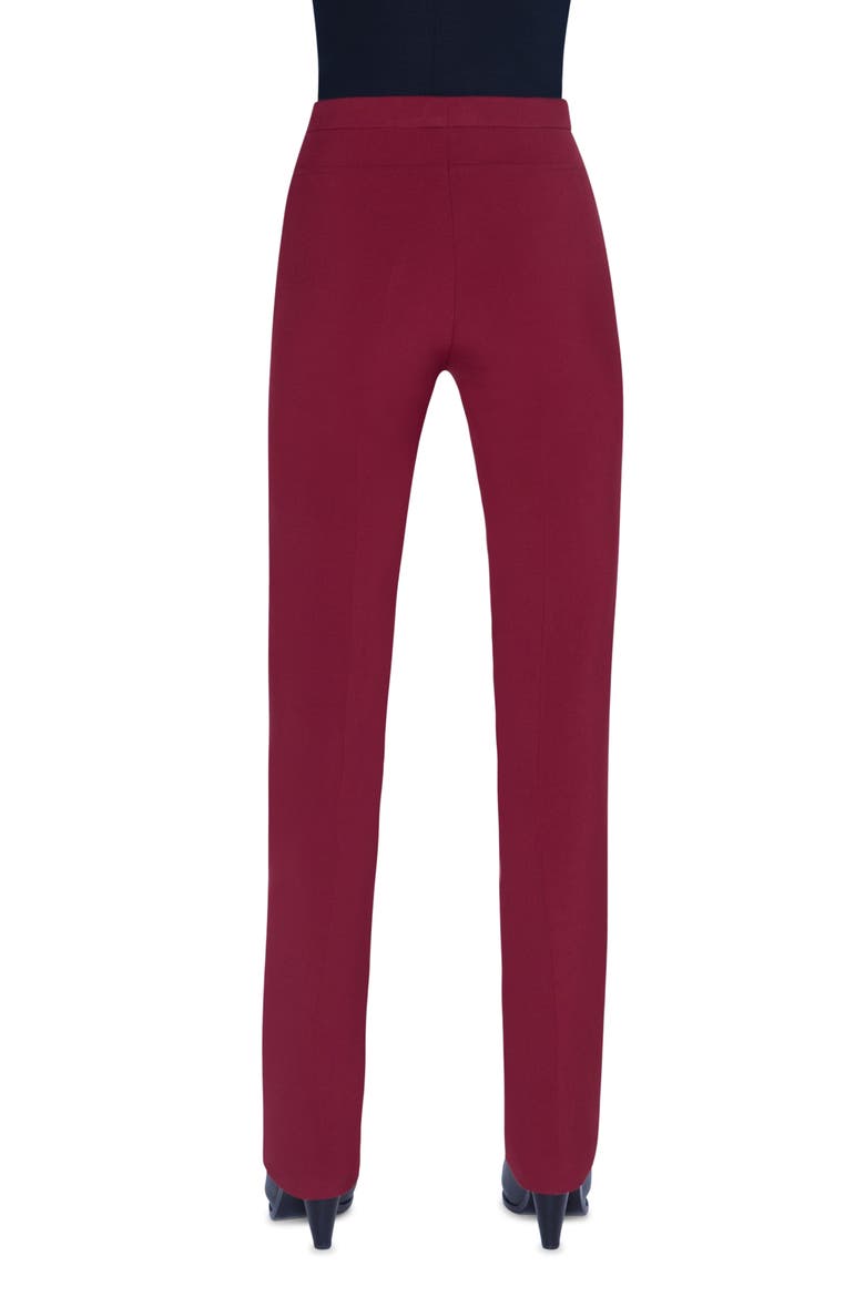 Francoise Pebble Crepe Jersey Pants, Alternate, color, RUBY