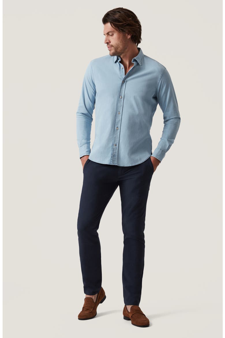 Faded Denim Button-Up Shirt, Alternate, color, BLEACH