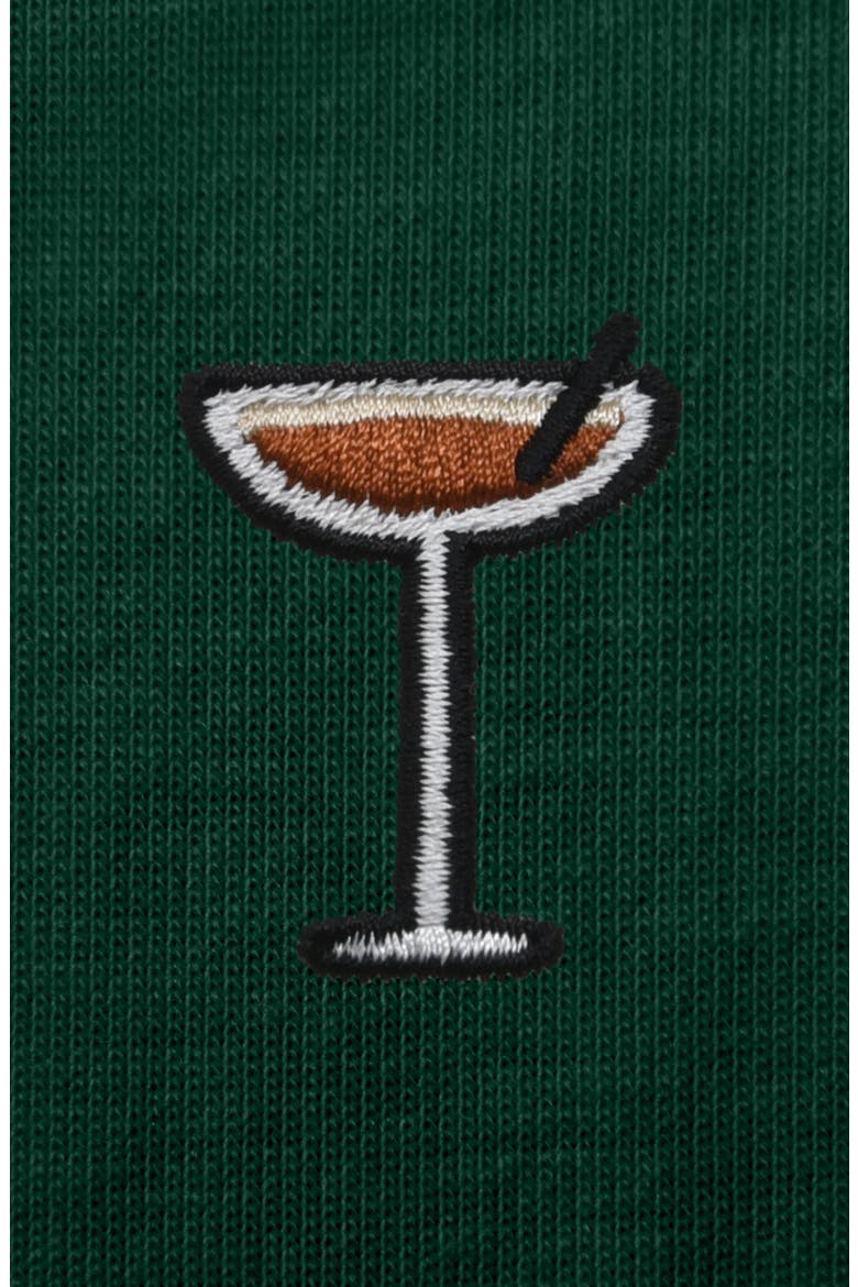 Mens Coffee Martini Midweight Tee, Alternate, color, Forest Green
