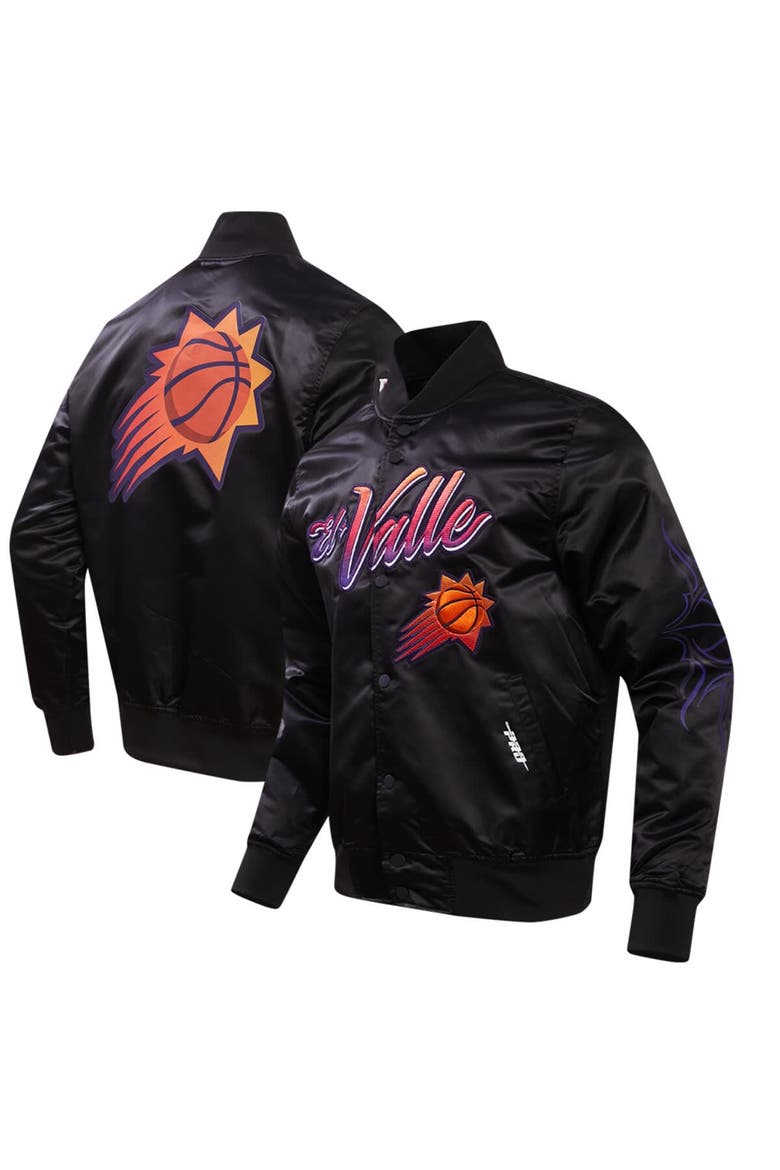 Men's Pro Standard Black Phoenix Suns 2023/24 City Edition Satin Full-Snap Jacket, Main, color, Black
