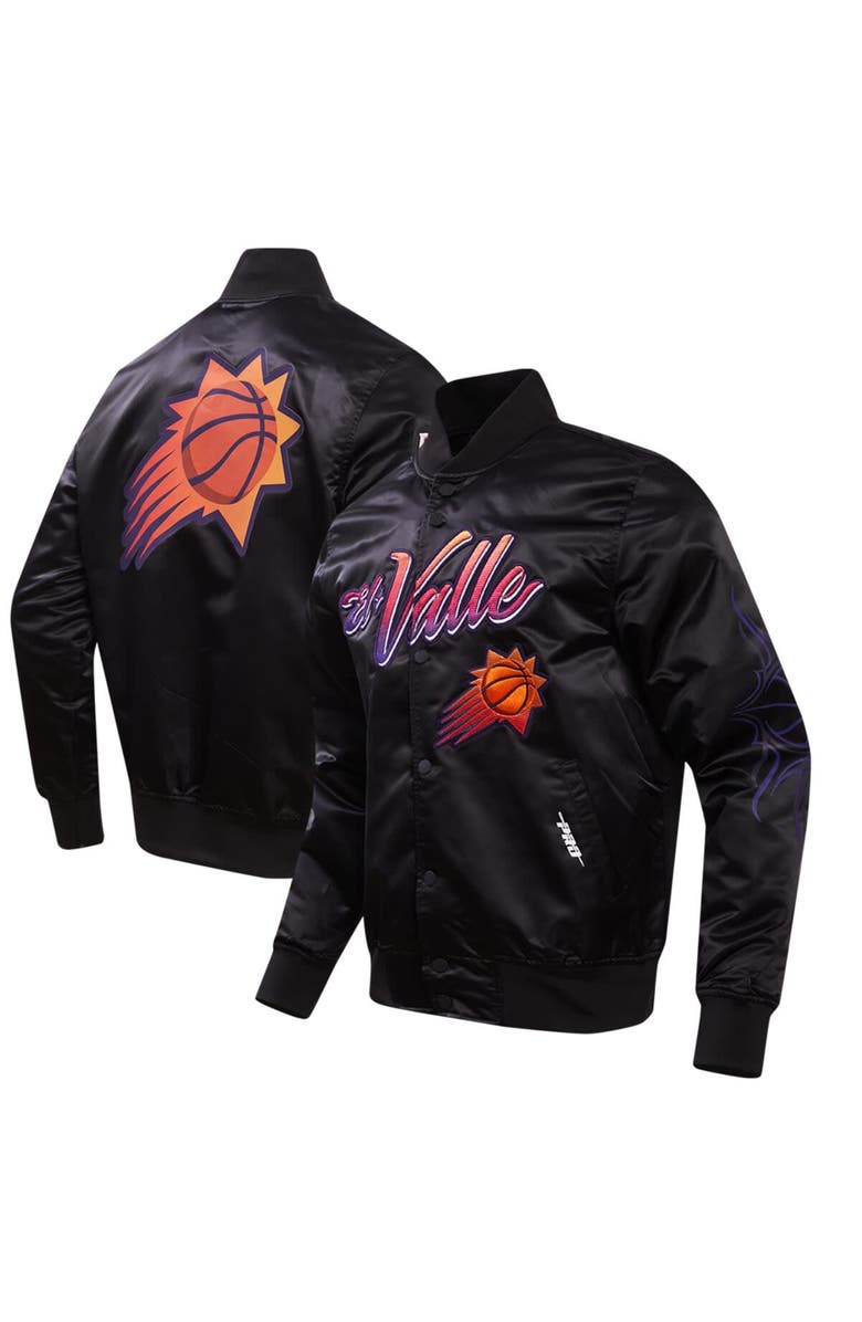 PRO STANDARD Men's Pro Standard Black Phoenix Suns 2023/24 City Edition Satin Full-Snap Jacket, Main, color, Black