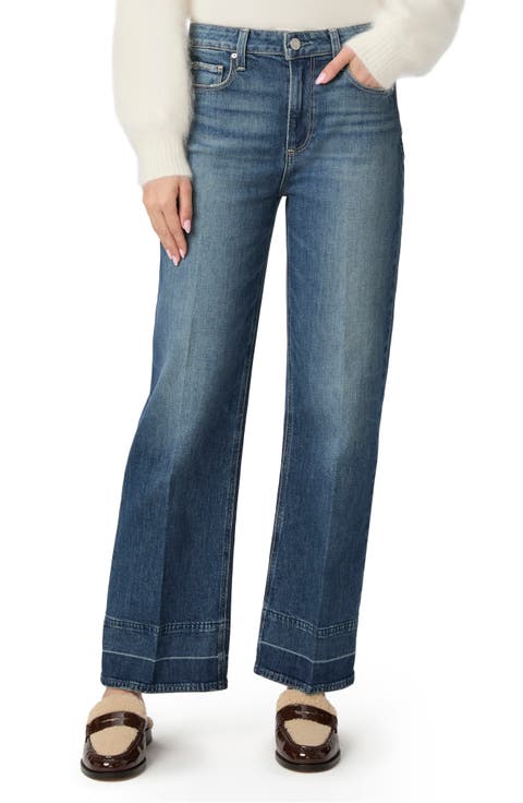 Leenah High Waist Ankle Wide Leg Jeans (Mix Tape)