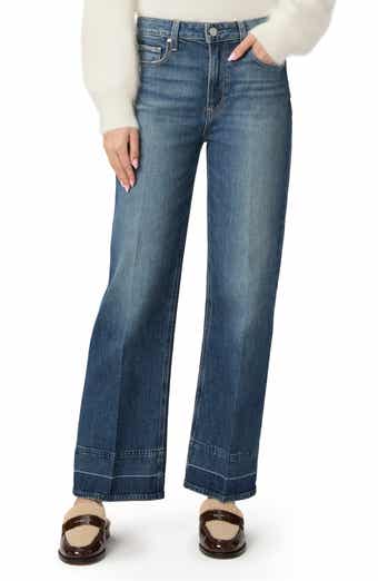 PAIGE Leenah High Waist Ankle Wide Leg Jeans
