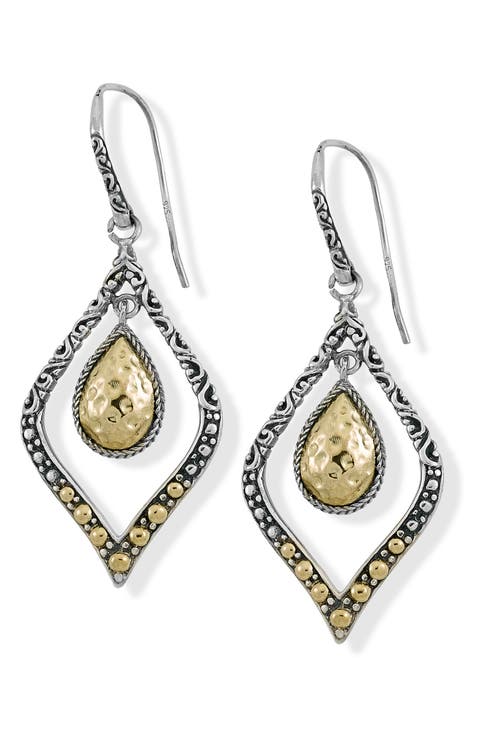 Hammered Drop Earrings