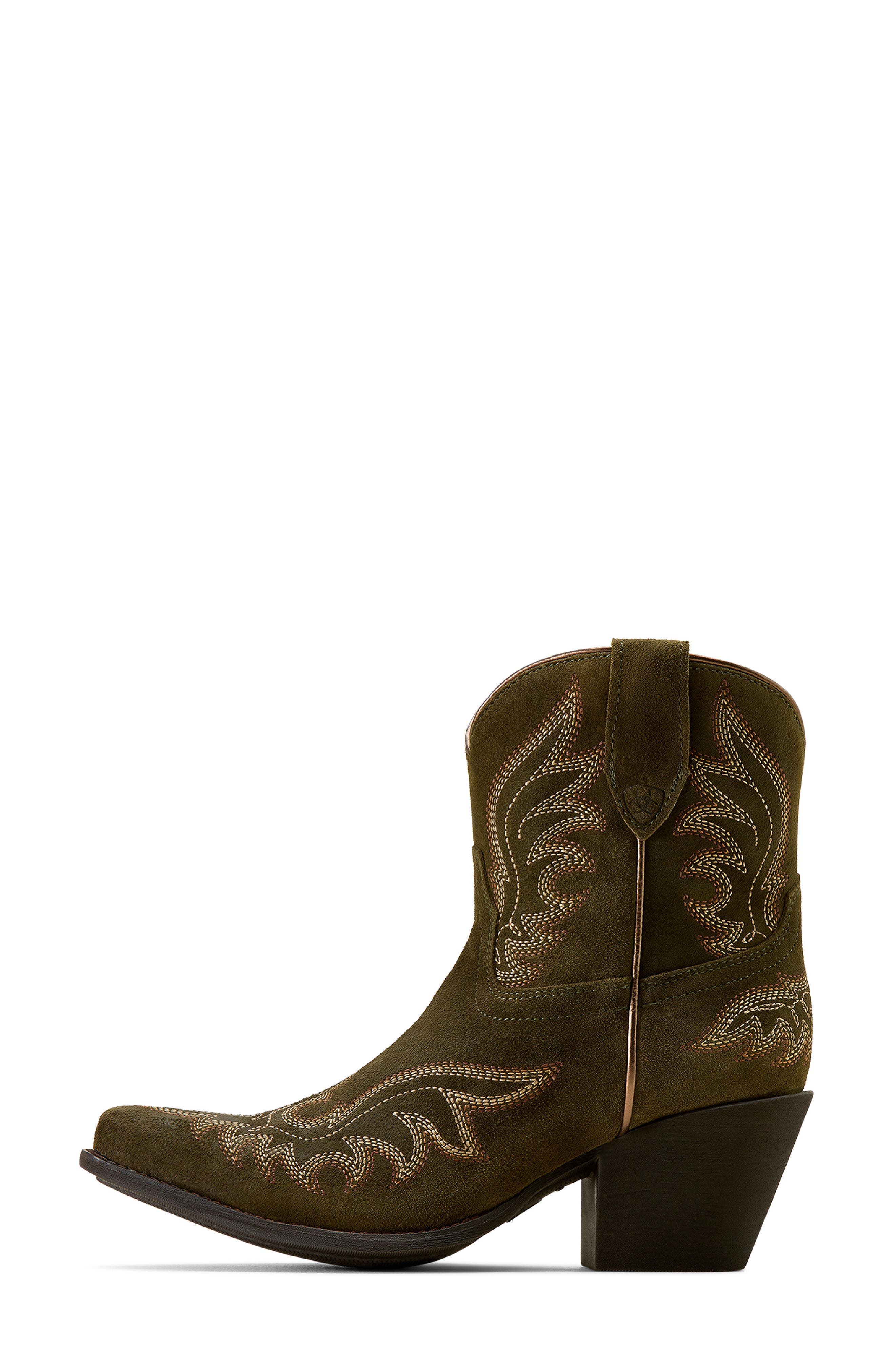 Ariat Chandler X Toe Western Boot, Alternate, color, Soft Olive Suede