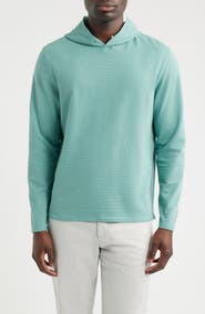 johnnie-O Stretch Cotton Blend Pebble Hoodie