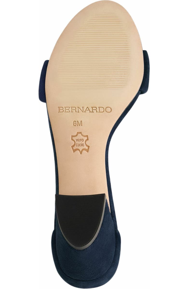 Bernardo Footwear Bowie Ankle Strap Heeled Sandal, Alternate, color, Dark Navy