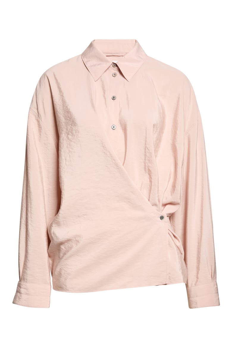 Twisted Silk Blend Shirt, Main, color, ORCHID