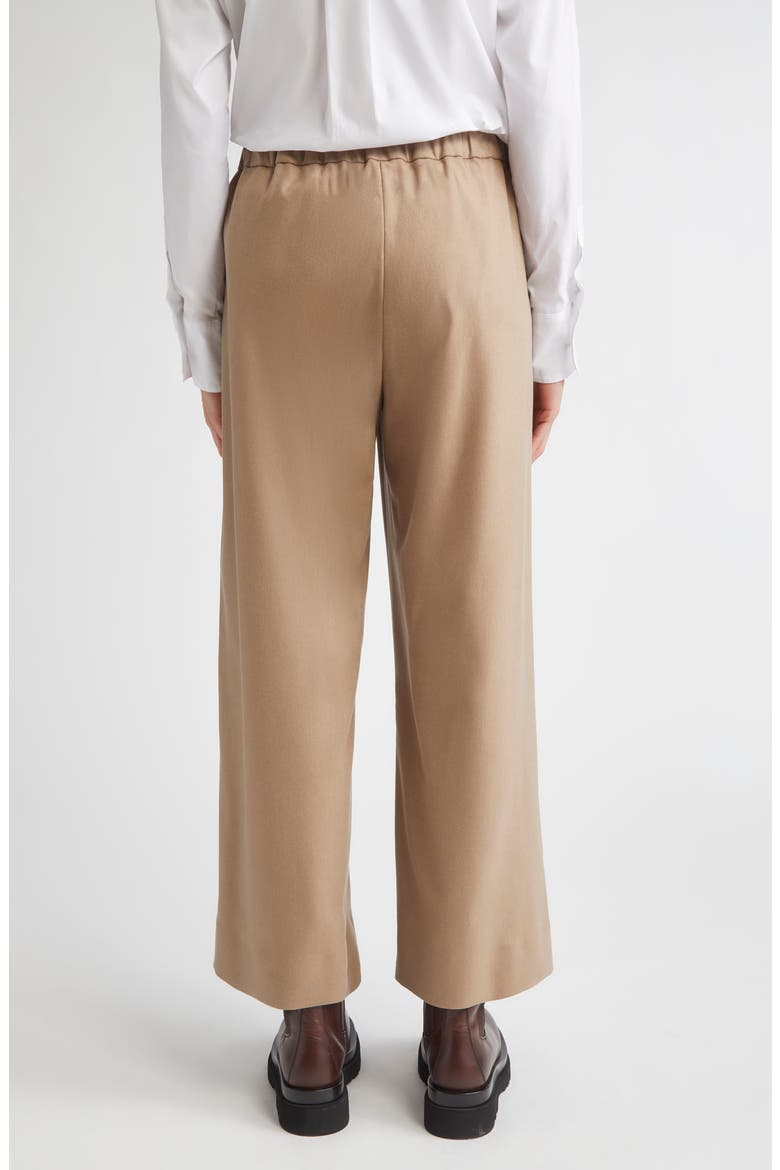 Flora Stretch Virgin Wool Drawstring Pants, Alternate, color, BISCUIT