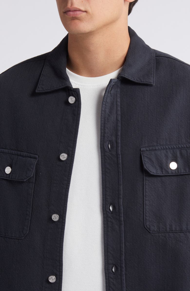 FRAME Textured Terry Overshirt, Alternate, color, Navy