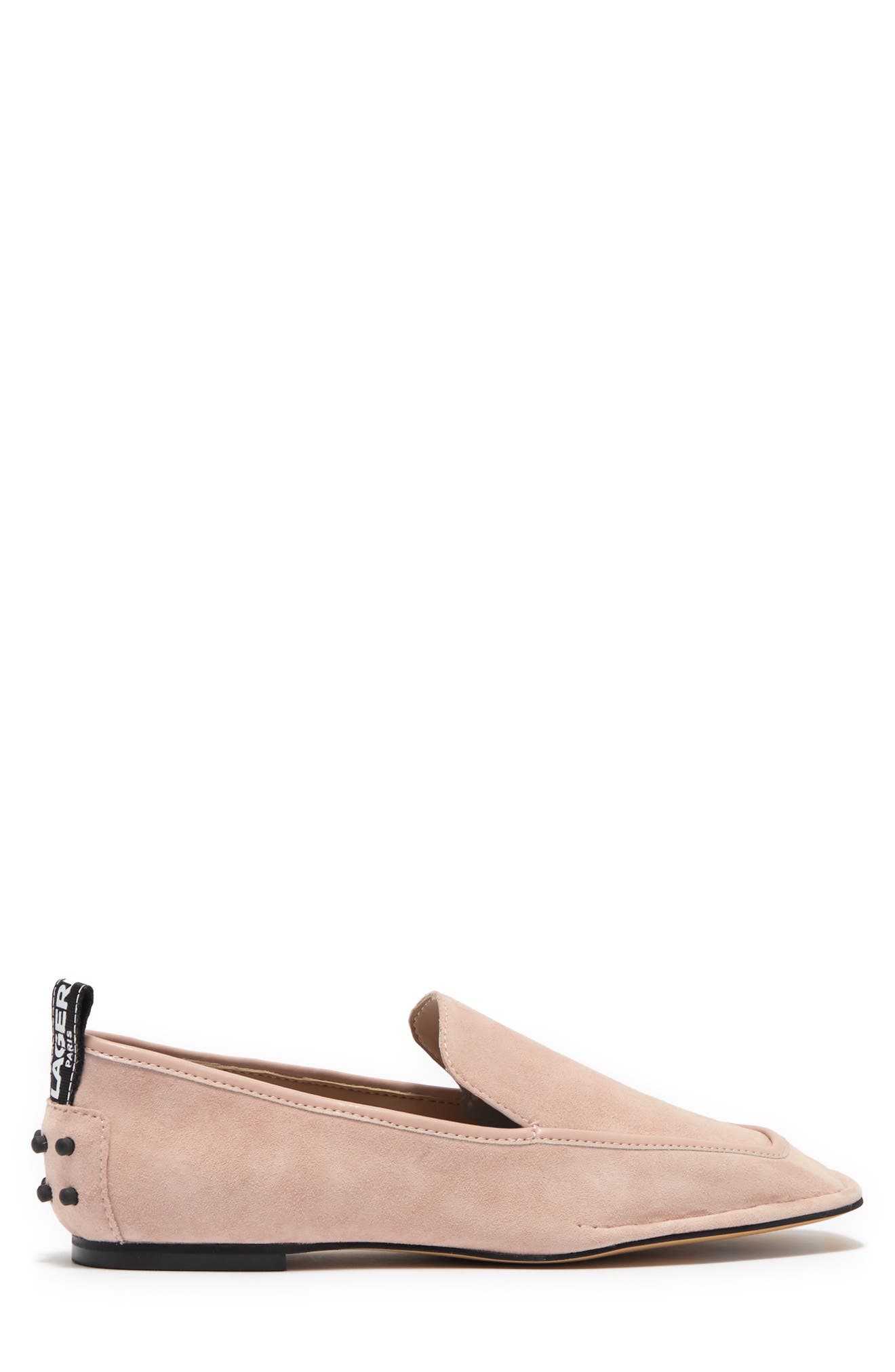 KARL LAGERFELD PARIS Zaza Slip-On Loafer, Alternate, color, Dusty Pink Suede