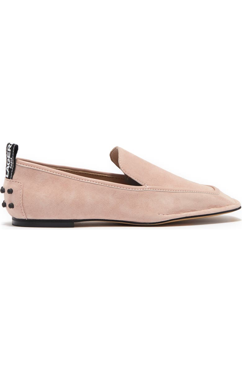 KARL LAGERFELD PARIS Zaza Slip-On Loafer, Alternate, color, Dusty Pink Suede