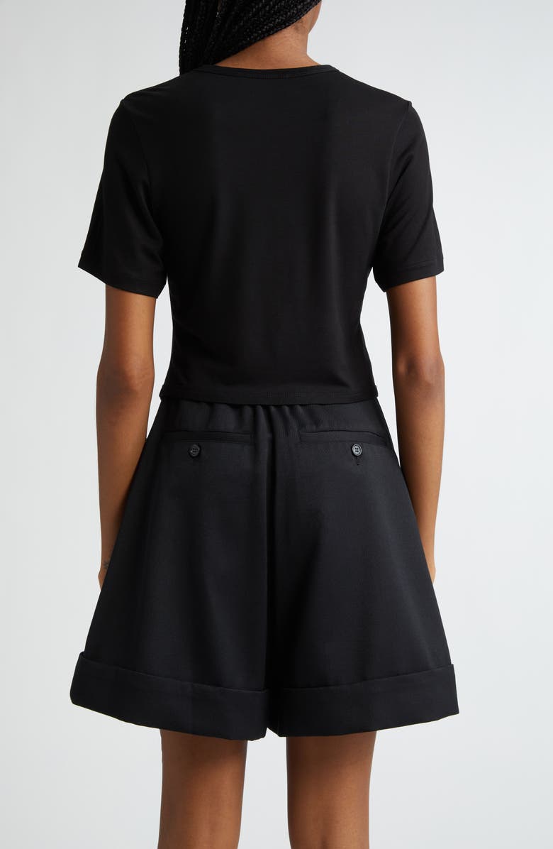 Simone Rocha Easy Bow Tails Cotton T-Shirt, Alternate, color, Black