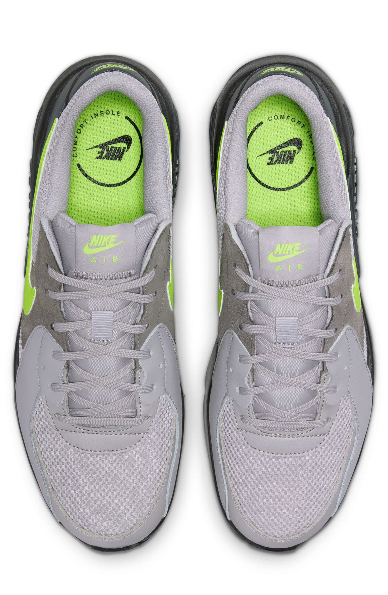 Nike Air Max Excee Sneaker, Alternate, color, Atmosphere Grey/ Neon Yellow