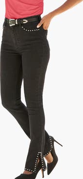 LASCANA Women's Embellished Split Hem Jeans