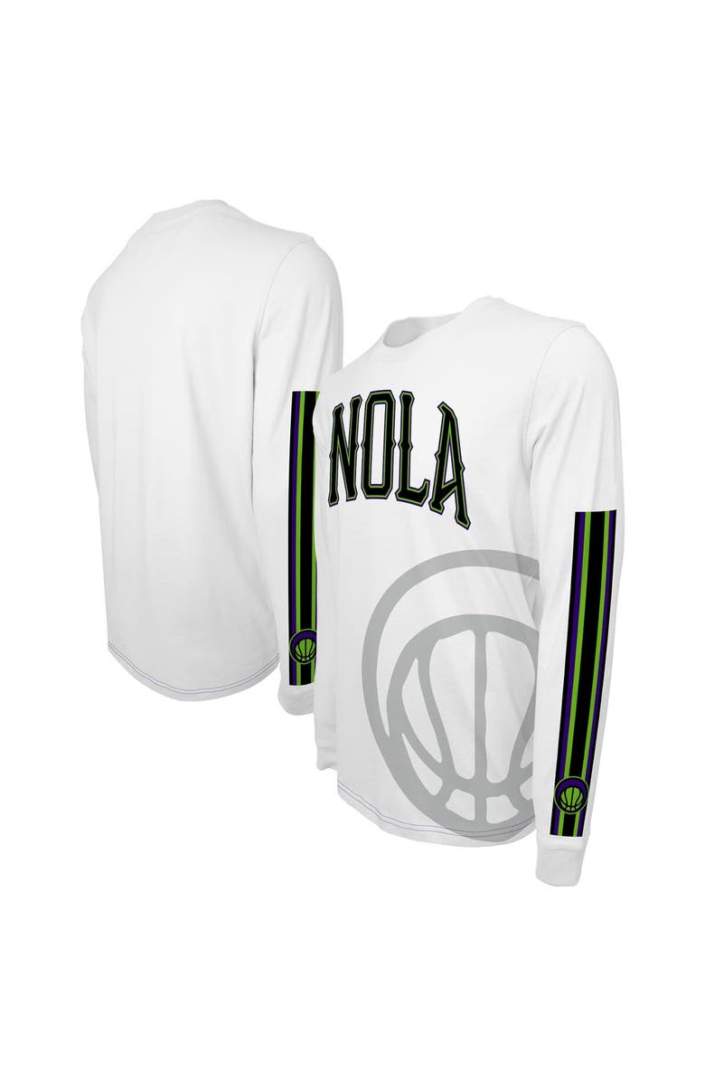 Stadium Essentials Unisex Stadium Essentials White New Orleans Pelicans 2023/24 City Edition Scoreboard Long Sleeve T-Shirt, Main, color, 