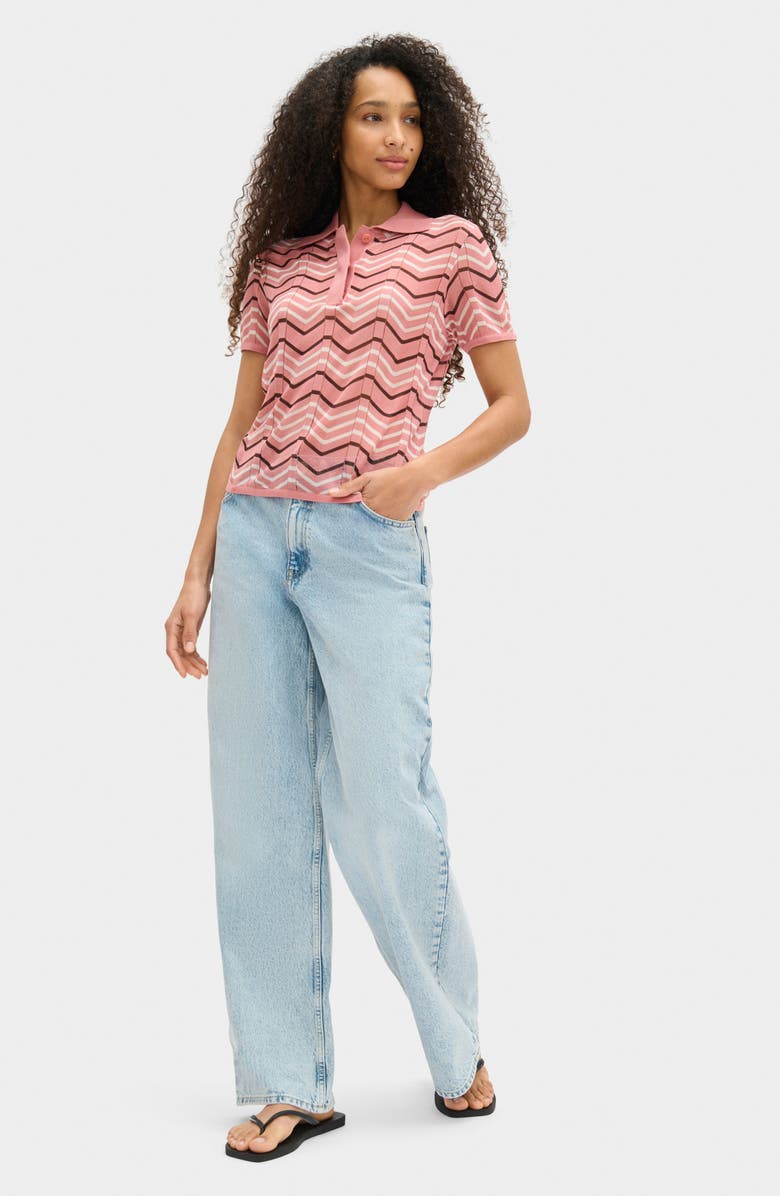 ALIGNE Donna Knit Polo, Alternate, color, Terracotta