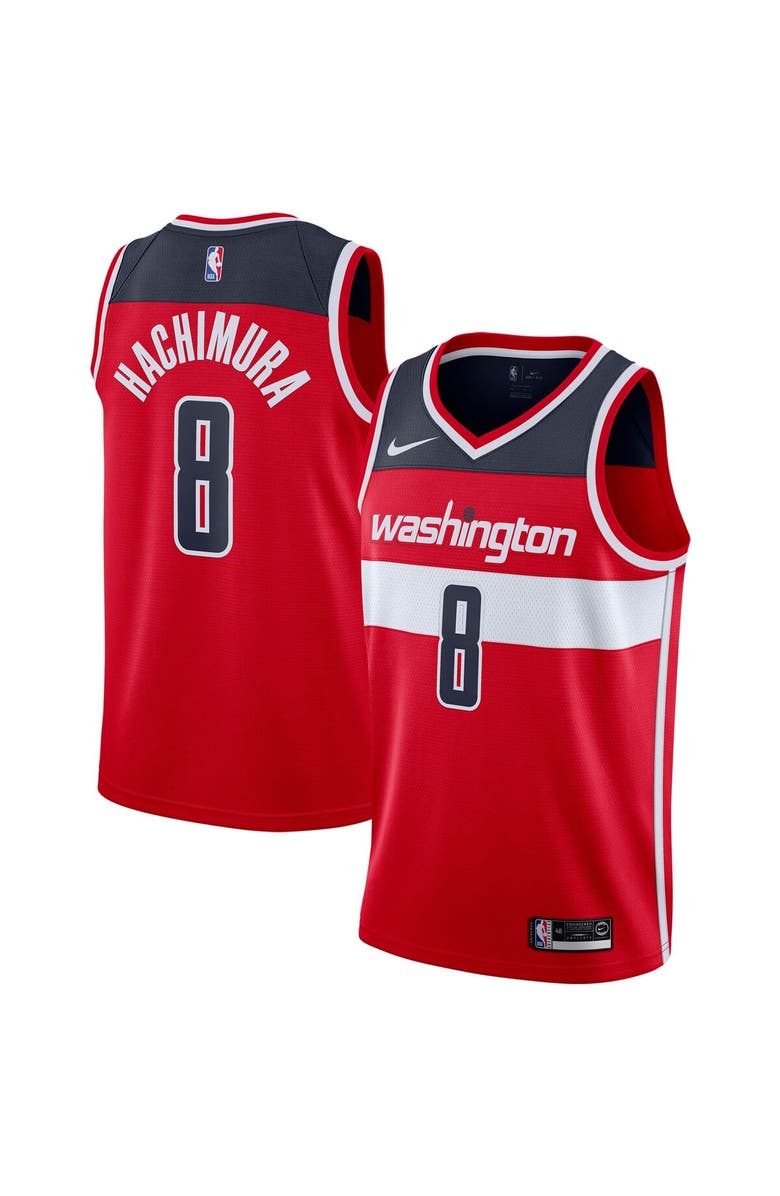 Nike Men's Nike Rui Hachimura Red Washington Wizards 2019/2020 Swingman Jersey - Icon Edition, Main, color, 