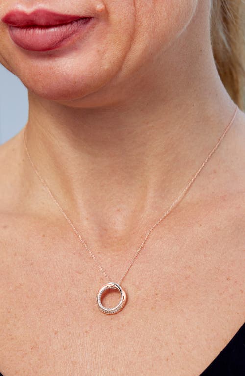 Savvy Cie Jewels Diamond Open Circle Pendant Necklace In Gold