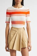 A.L.C. Jack Stripe Cotton Blend Knit Top