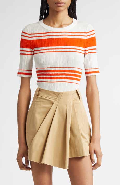A.L.C. Jack Stripe Cotton Blend Knit Top