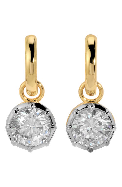 LILI CLASPE Celeste Charm Huggie Hoop Earrings in Two Tone at Nordstrom