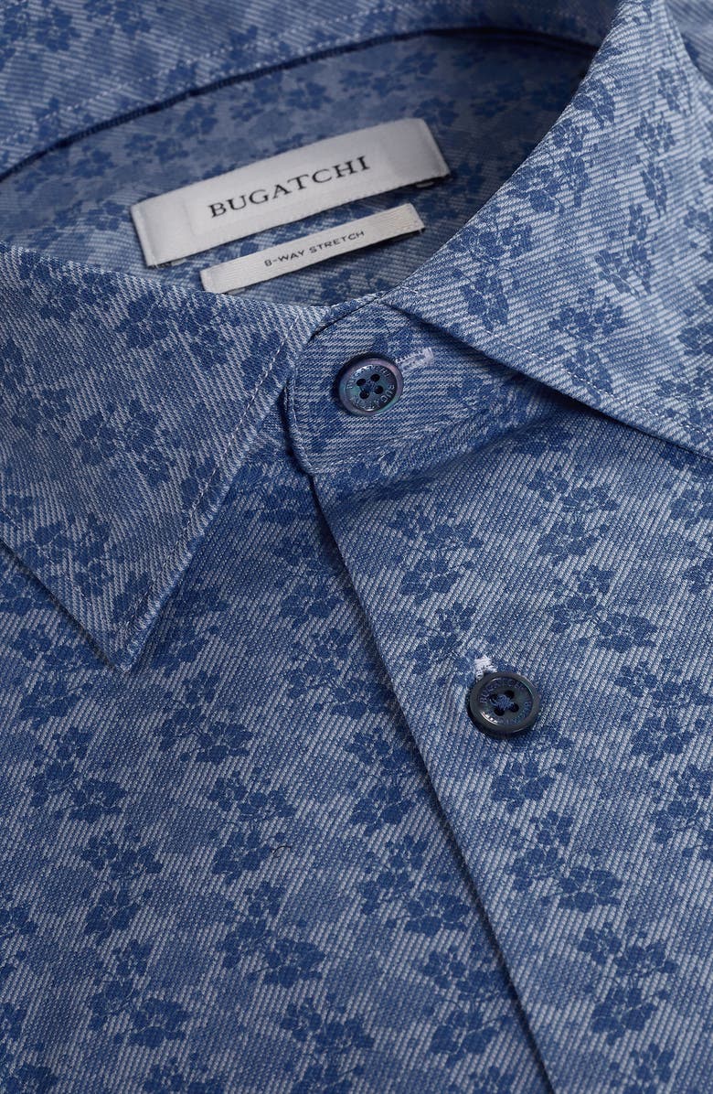 Bugatchi James OoohCotton<sup>®</sup> Floral Button-Up Shirt, Alternate, color, Cobalt