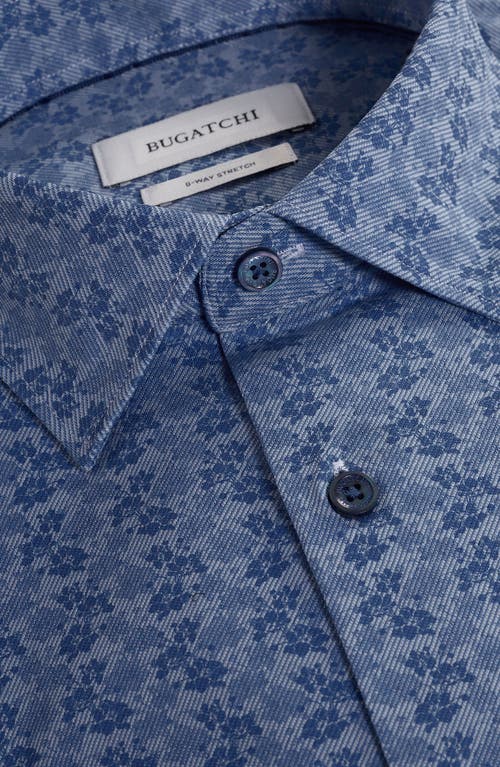 Bugatchi James Ooohcotton® Floral Button-up Shirt In Blue