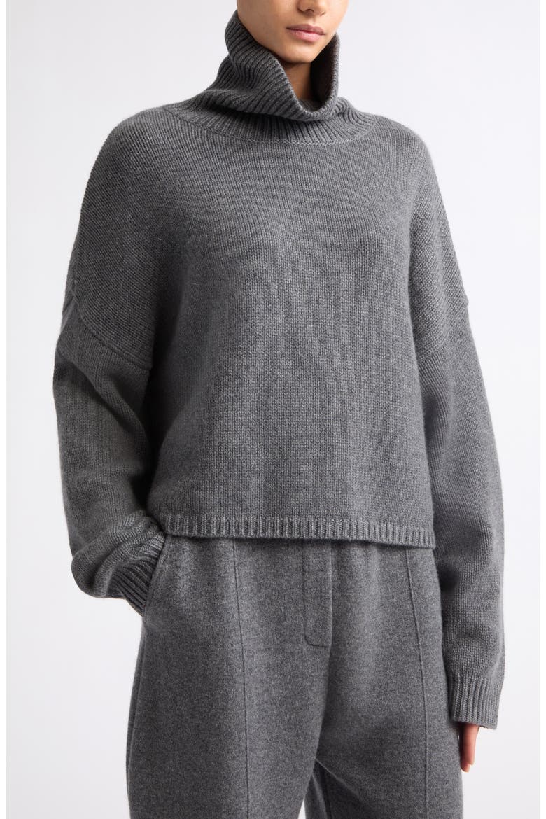 Zerlina Cashmere Turtleneck Sweater, Alternate, color, GRAPHITE