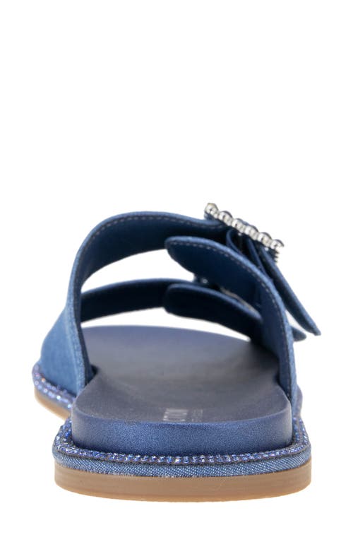 Reaction Kenneth Cole Sydney Embellished Slide Sandal In Denim