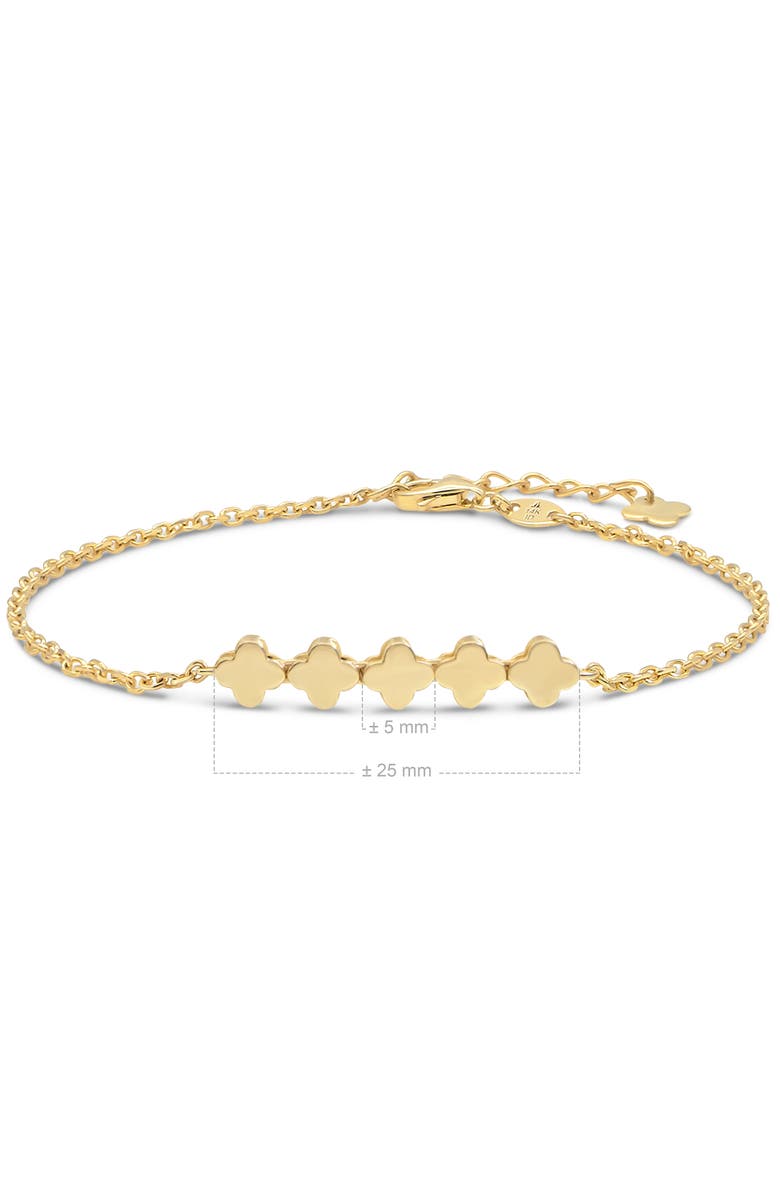 DEVATA Clover Chain Bracelet in 14K Gold, 5mm, Alternate, color, Yellow Gold
