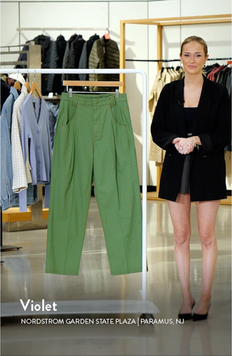 High Waist Pleat Wide Leg Pants, sales video thumbnail