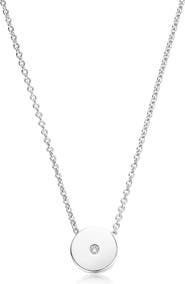 Monica Vinader Linear Solo Diamond Pendant Necklace