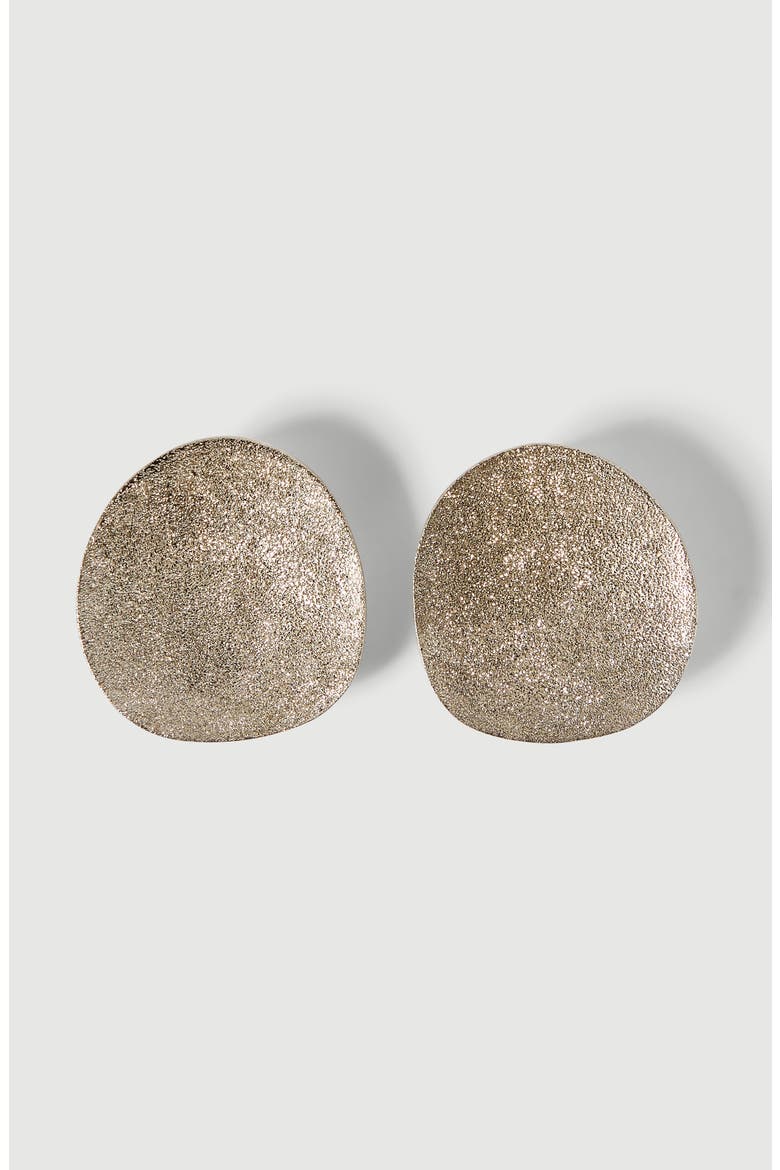 Sterling Silver shimmer disc earrings, Main, color, Silver