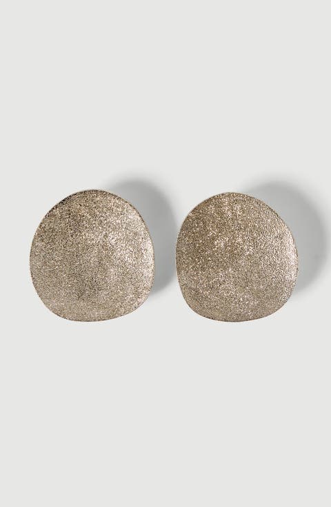 Sterling Silver shimmer disc earrings