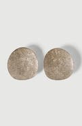 Brunello Cucinelli Sterling Silver shimmer disc earrings