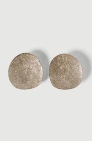 Brunello Cucinelli Sterling Silver shimmer disc earrings