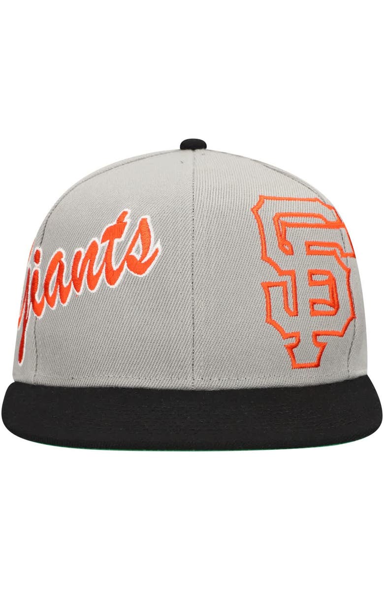 Mitchell & Ness Men's Mitchell & Ness Gray San Francisco Giants Knock Out Panel Snapback Hat, Alternate, color, Gray