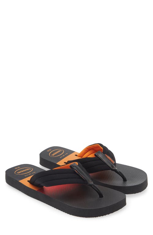 Havaianas Print Flip Flop In Black