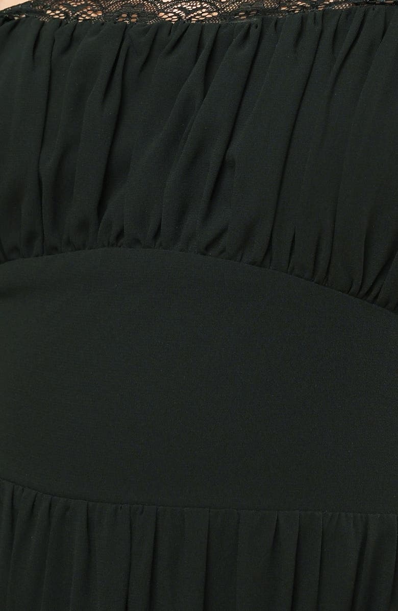 FLYING TOMATO Cap Sleeve Lace-Up Back Maxi Dress, Alternate, color,