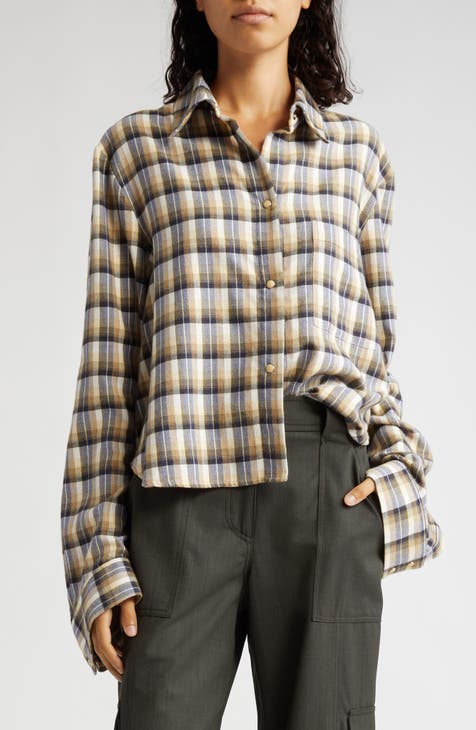 Dude Plaid Cotton Snap Shirt