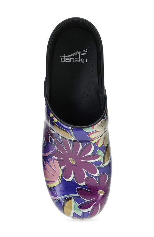 Dansko Professional Clog In Indigo Floral Patent