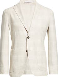 Eleventy Plaid Wool, Silk & Cashmere Soft Jacket